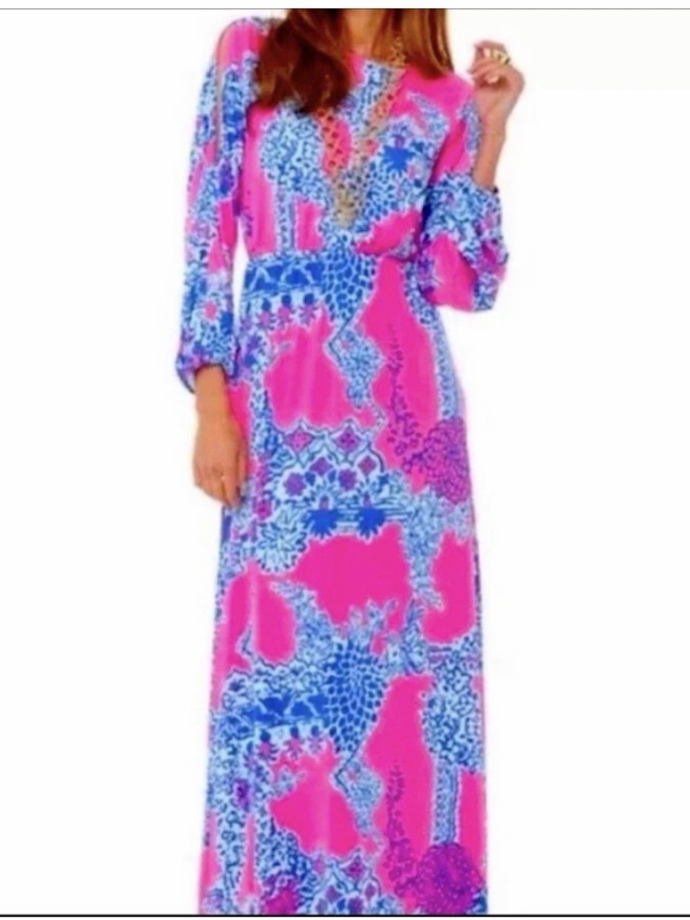Lilly Pulitzer Ashlynn maxi pop pink on the square dress - Picture 3 of 12